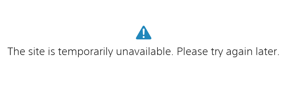The site is temporarily unavailable. Please try again later.